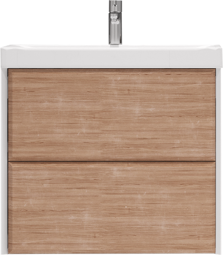 Тумба под раковину Velvex Gesso 70.2Y дуб сонома, белая