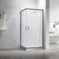 Душевой уголок Veconi Rovigo RV-27GM 110х80 см, профиль оружейная сталь, стекло прозрачное