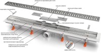 Душевой трап (лоток) Veconi Klasik 550 хром глянцевый