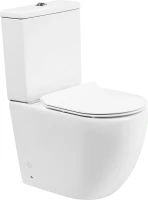 Унитаз-компакт напольный BelBagno Amanda BB051CPR безободковый, крышка BB2111SC с микролифтом, бачок BB051T