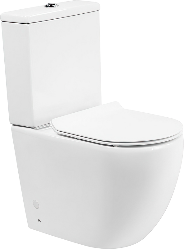 Унитаз-компакт напольный BelBagno Amanda BB051CPR безободковый, крышка BB2111SC с микролифтом, бачок BB051T