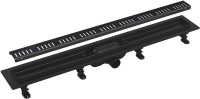 Душевой трап (лоток) AlcaPlast APZ10Black AG101101550 с решеткой и опорами (AG101101550)