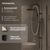 Шторка на ванну DIWO Ростов 4GW011 неподвижная, 60x150, черная матовая