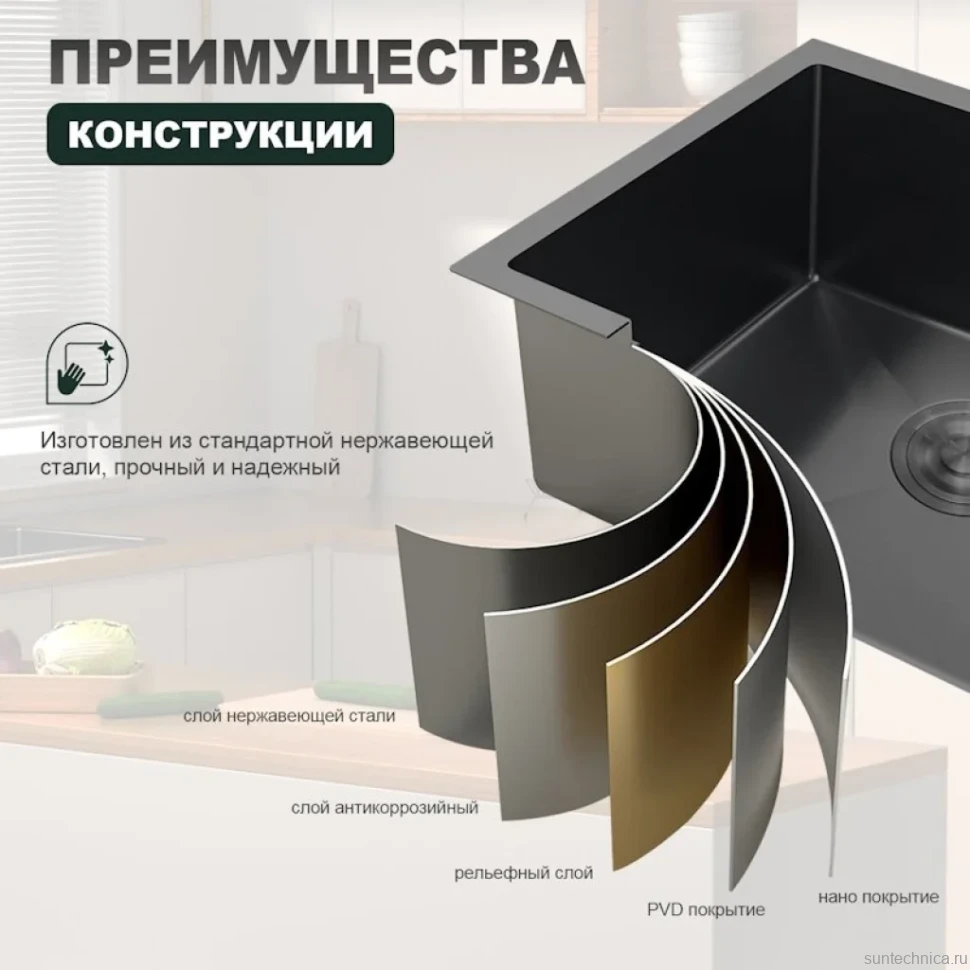 Кухонная мойка Splenka S700.5045.09, графит