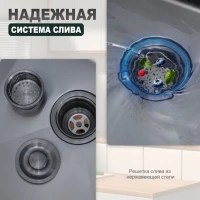 Кухонная мойка Splenka S700.5045.09, графит Кухонная мойка Splenka S700.5045.09, графит