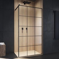 Душевая перегородка Ceruttispa Muza T100 100 см, профиль черный