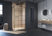 Душевая перегородка Ceruttispa Muza T100 100 см, профиль черный
