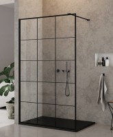 Душевая перегородка Ceruttispa Muza T100 100 см, профиль черный