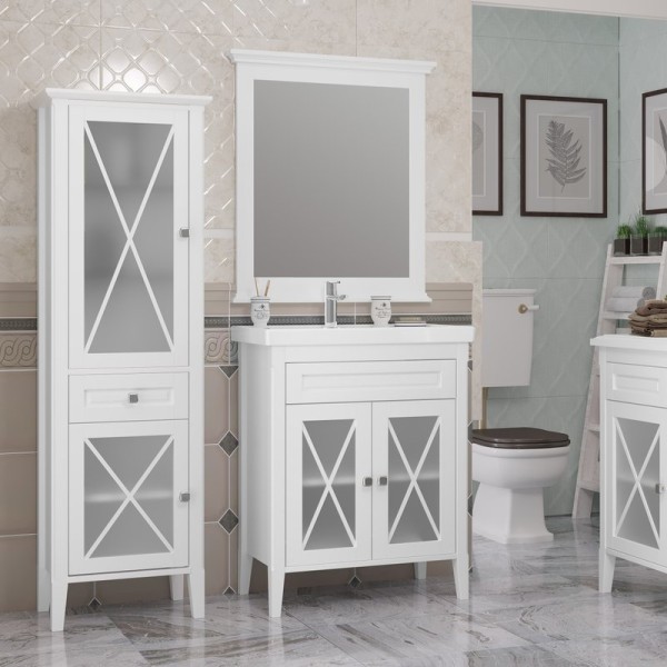 Мебель для ванной комнаты Opadiris Палермо 70 белая матовая