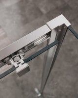 Душевой уголок Cezares Molveno AH-12 150х90 см, профиль хром, стекло прозрачное