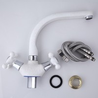 Смеситель для кухни Frap H5408 F5408-8 белый