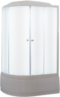 Душевая кабина Parly Tomorrow EF1221R 80x120, с поддоном, профиль белый, стекло матовое, R