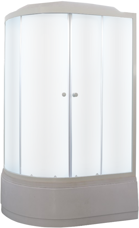 Душевая кабина Parly Tomorrow EF1221R 80x120, с поддоном, профиль белый, стекло матовое, R