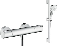 Термостатический смеситель Hansgrohe Ecostat 1001 CL ВМ 13211000 + Душевой гарнитур Hansgrohe Croma Select E Vario 26582400