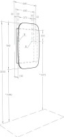 Мебель для ванной комнаты AQUATON Сохо 60 cлэйт, галька серая