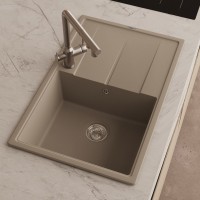 Мойка кухонная Abber Quarz AQ2904S матовая песочная