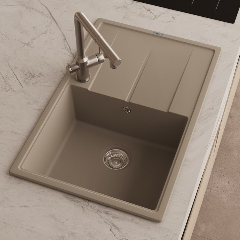 Мойка кухонная Abber Quarz AQ2904S матовая песочная