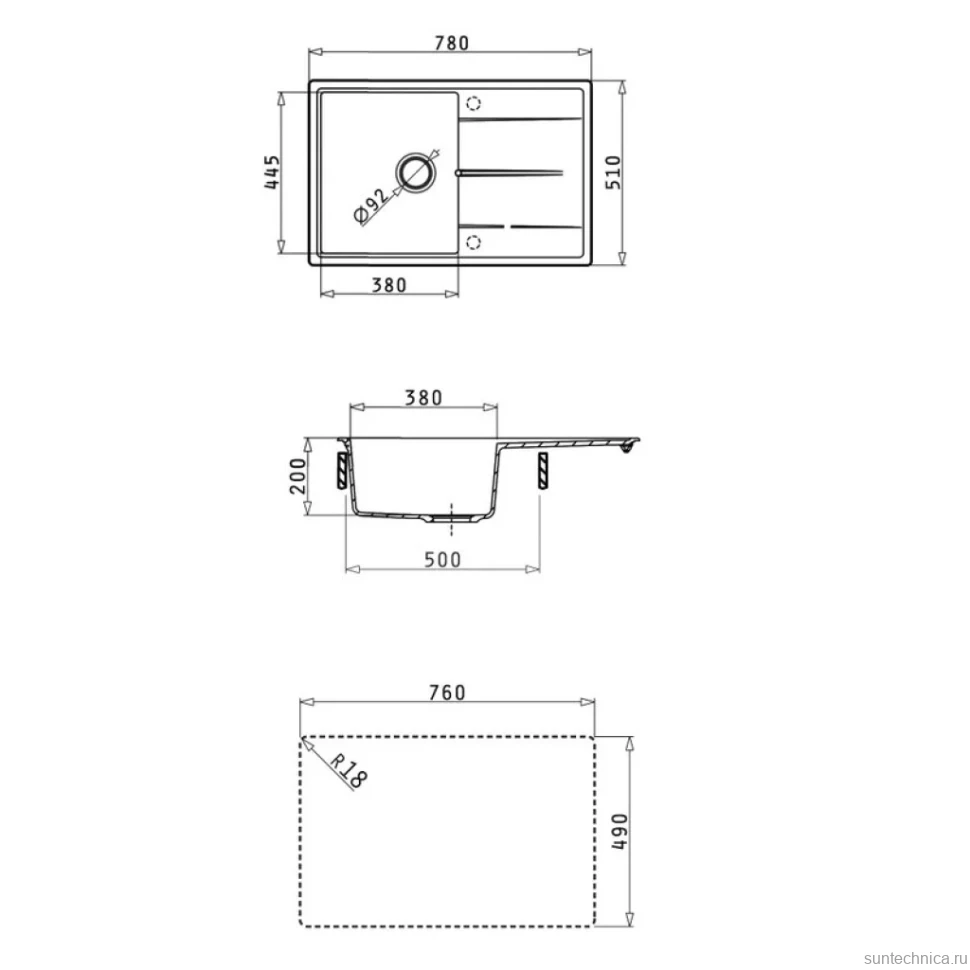 Мойка кухонная Abber Quarz AQ2904S матовая песочная