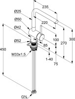 Смеситель для кухни Kludi Steel 45803F877