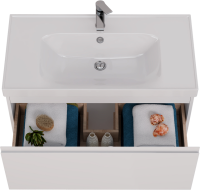 Мебель для ванной комнаты Lemark Veon mini 90 белая глянцевая, 1 ящик