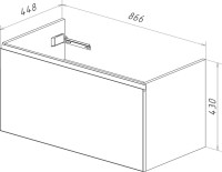 Мебель для ванной комнаты Lemark Veon mini 90 белая глянцевая, 1 ящик