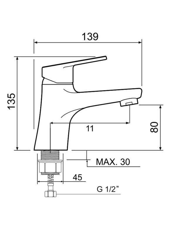 Смеситель для раковины РМС SL132 SL132-001F