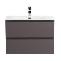 Тумба с раковиной BelBagno Kraft 70 подвесная, матовая темно-серая, раковина bb-8099-70