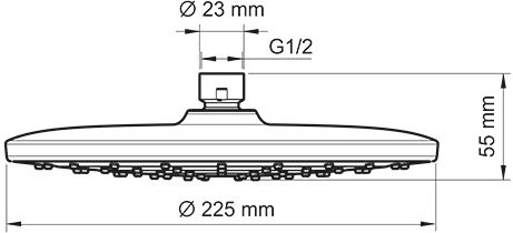Верхний душ Wasserkraft A077