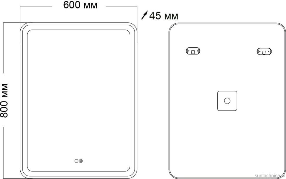 Зеркало Grossman Leo 60 с подсветкой, с антизапотевателем