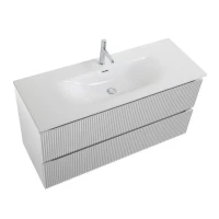 Мебель для ванной комнаты BelBagno Uno 120 подвесная, 2 ящика, bianco opaco