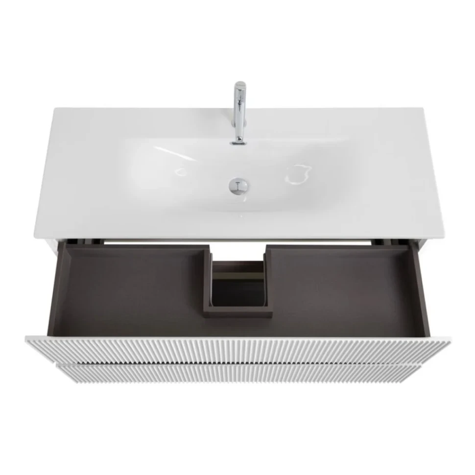 Мебель для ванной комнаты BelBagno Uno 120 подвесная, 2 ящика, bianco opaco