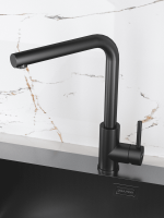 Смеситель для кухни Paulmark Twin Tw213622-GM вороненая сталь Смеситель для кухни Paulmark Twin Tw213622-GM вороненая сталь