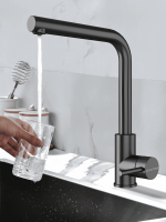 Смеситель для кухни Paulmark Twin Tw213622-GM вороненая сталь Смеситель для кухни Paulmark Twin Tw213622-GM вороненая сталь