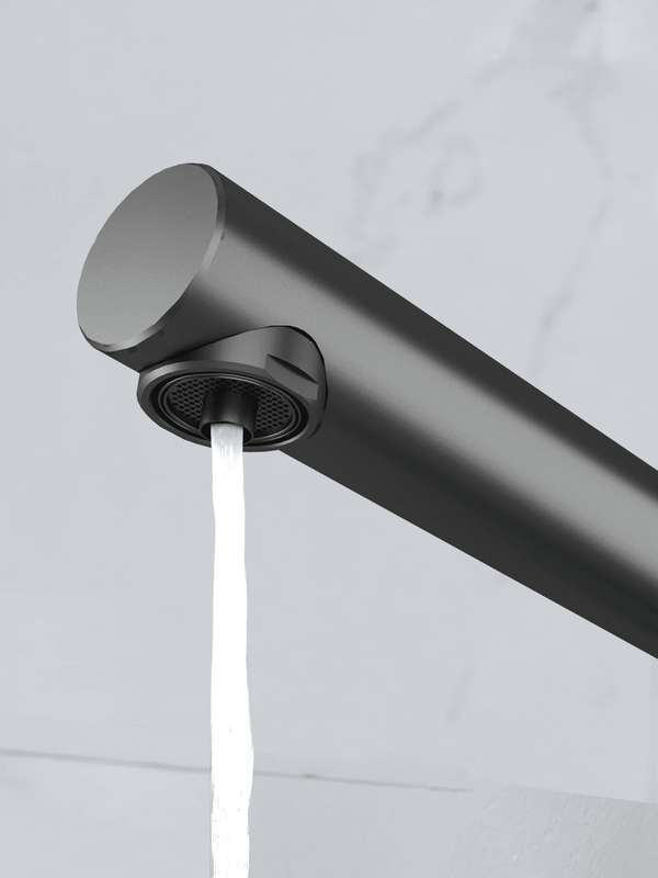 Смеситель для кухни Paulmark Twin Tw213622-GM вороненая сталь