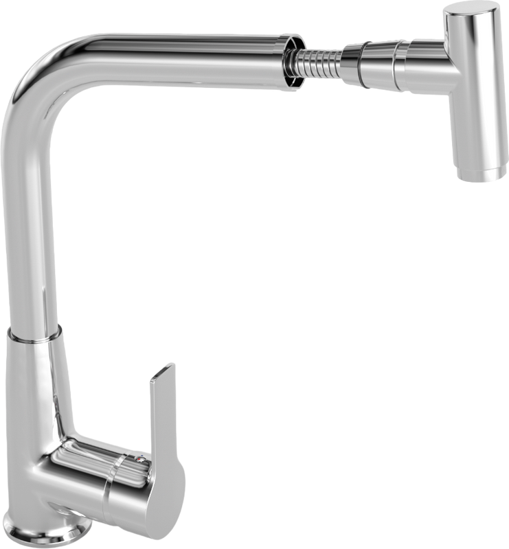 Комплект Мойка Paulmark Lassan 304444-BS брашированная нержавеющая сталь + Смеситель MEGA Life MG-TK09 хром + Измельчитель Bone Crusher BC 910-SL-Slim Line