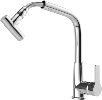 Комплект Мойка Paulmark Lassan 304444-BS брашированная нержавеющая сталь + Смеситель MEGA Life MG-TK09 хром + Измельчитель Bone Crusher BC 910-SL-Slim Line