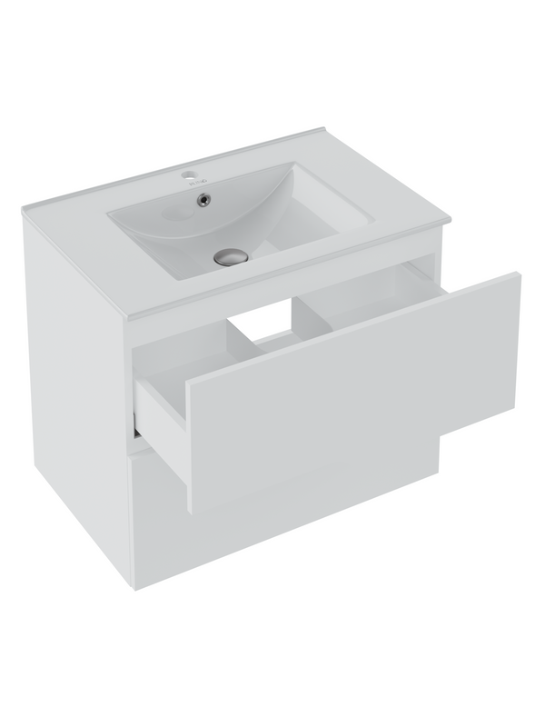 Мебель для ванной комнаты Runo Палермо 60 подвесная, глянцевая белая