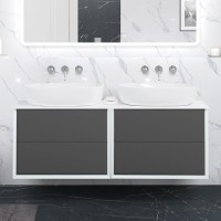Тумба с раковиной Cezares Bellagio 140 со столешницей grigio nuvola