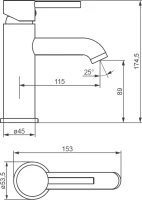 Смеситель для раковины Damixa Scandinavian Pure 360210300 черный Смеситель для раковины Damixa Scandinavian Pure 360210300 черный