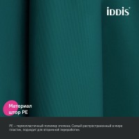 Штора для ванной IDDIS Promo P04PE18i11 200х180, темно-зеленая