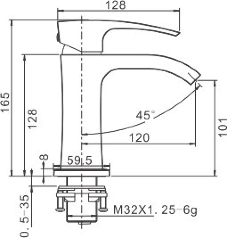 Смеситель для раковины Gappo G07 G1007-1 хром