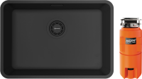 Комплект Мойка Omoikiri Omi 53-U/I Ultra Mini-GB графит + Измельчитель Nagare slim 500