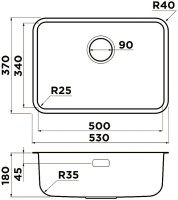 Комплект Мойка Omoikiri Omi 53-U/I Ultra Mini-GB графит + Измельчитель Nagare slim 500