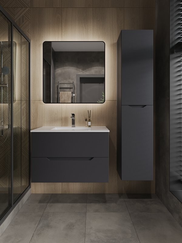 Мебель для ванной комнаты Orange Line 80 графит матовый