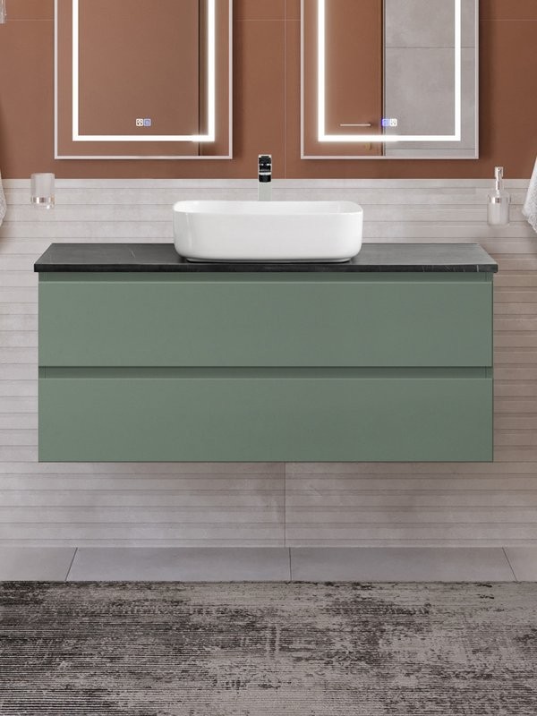 Тумба с раковиной BelBagno Kraft 120 подвесная, матовая еловая, столешница kep-120-mno, раковина BB1304