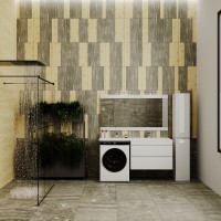 Тумба с раковиной Style Line Даллас 150 Люкс Plus подвесная, белая R