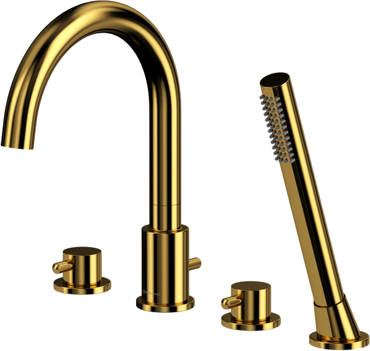 Смеситель на борт ванны WHITECROSS Y Y1232GL С ВНУТРЕННЕЙ ЧАСТЬЮ, золото