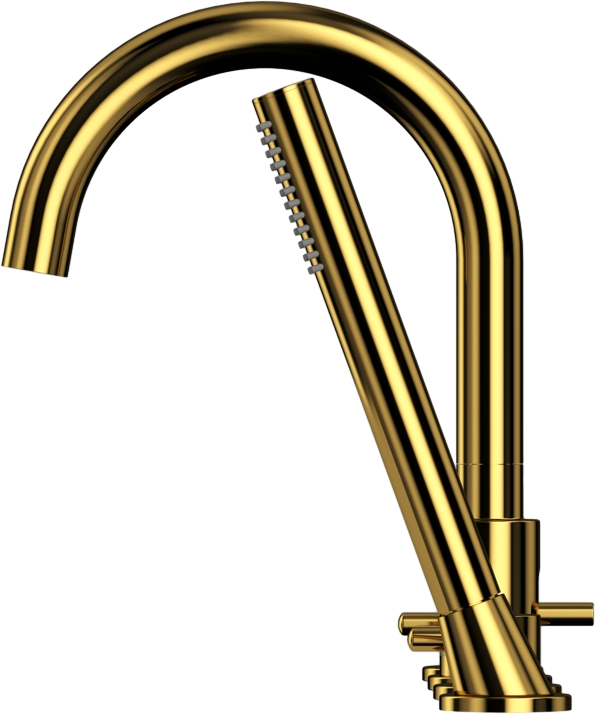 Смеситель на борт ванны WHITECROSS Y Y1232GL С ВНУТРЕННЕЙ ЧАСТЬЮ, золото