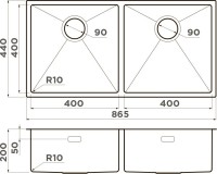 Комплект Мойка Omoikiri Taki 86-2 вороненая сталь + Измельчитель Nagare 750