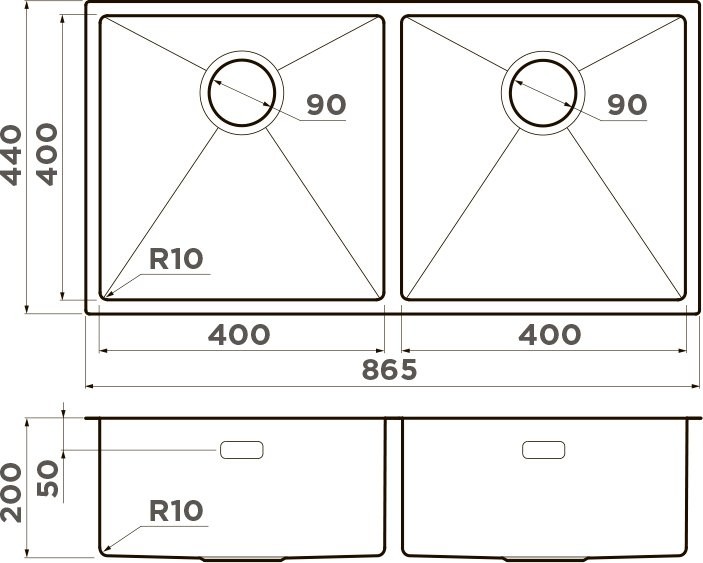 Комплект Мойка Omoikiri Taki 86-2 вороненая сталь + Измельчитель Nagare 750